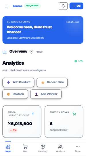 Zacnos Mobile App